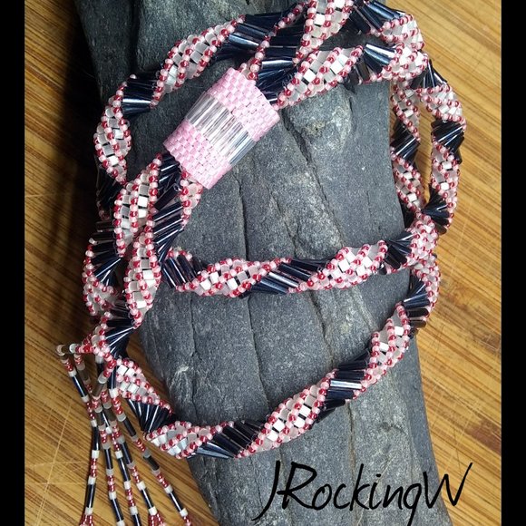 JRW Cowboy Hat Band Black Pink White main image 6